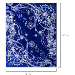 Украшение для окон и стекла ЗОЛОТАЯ СКАЗКА &laquo;Зимние узоры 2&raquo;, 30&times;38 см, ПВХ, 591244