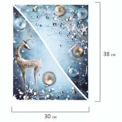 Украшение для окон и стекла ЗОЛОТАЯ СКАЗКА &laquo;Зимнее волшебство 2&raquo;, 30&times;38 см, ПВХ, 591252