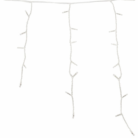 Электрогирлянда-бахрома комнатная 2х0,5 м, 100 LED, холодный белый, 220 V, ЗОЛОТАЯ СКАЗКА, 591271