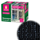 Электрогирлянда-занавес комнатная "Штора" 3х3 м, 400 LED, холодный белый, 220 V, ЗОЛОТАЯ СКАЗКА, 591335