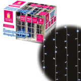 Электрогирлянда-занавес комнатная "Штора" 3х2 м, 144 LED, холодный белый свет, 220 V, ЗОЛОТАЯ СКАЗКА, 591351