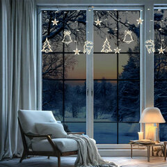 Электрогирлянда-занавес комнатная &laquo;Фигурки&raquo;, 3&times;1 м, 120 LED, тёплый белый, 220 V, контроллер, ЗОЛОТАЯ СКАЗКА, 591361