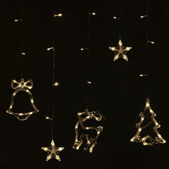 Электрогирлянда-занавес комнатная &laquo;Фигурки&raquo;, 3&times;1 м, 120 LED, тёплый белый, 220 V, контроллер, ЗОЛОТАЯ СКАЗКА, 591361