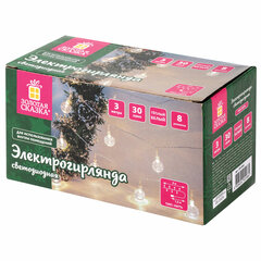 Электрогирлянда-нить комнатная &laquo;Bubble ball&raquo; 3 м, 30 LED, теплый белый, 220V, контроллер, ЗОЛОТАЯ СКАЗКА, 591364