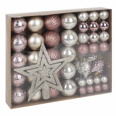 Шары новогодние ёлочные &laquo;Champagne&raquo; 55 предметов, кремовое серебро/<wbr/>золото, ЗОЛОТАЯ СКАЗКА, 591719