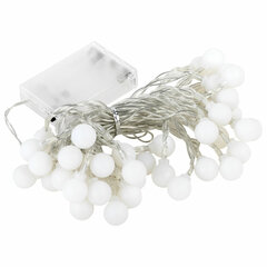 Электрогирлянда-нить комнатная &laquo;Шарики&raquo;, 6 м, 40 LED, теплый белый, на батарейках, ЗОЛОТАЯ СКАЗКА, 591730