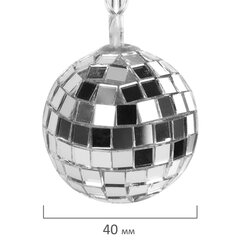 Электрогирлянда-нить комнатная 1,5 м, 10 LED, с насадками, вид: &laquo;Диско-шары&raquo;, тёплый белый, на батарейках, ЗОЛОТАЯ СКАЗКА, 591731
