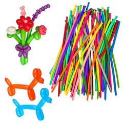 Шары воздушные для моделирования 5&times;150 см, 100 штук, ассорти, BRAUBERG KIDS, 591877