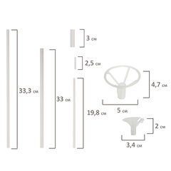 Подставка для 7 воздушных шаров, высота 70 см, пластик, BRAUBERG KIDS, 591905