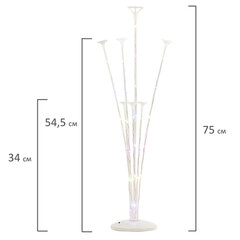 Подставка с LED для 7 воздушных шаров, высота 75 см, пластик, BRAUBERG KIDS, 591908