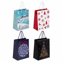 Пакет подарочный (1 штука) новогодний, 18&times;10&times;23 см, &laquo;Collection Medium&raquo;, ассорти, ЗОЛОТАЯ СКАЗКА, 591951