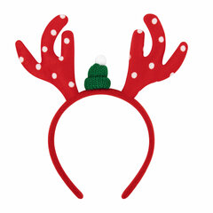 Ободок новогодний с рожками, 22&times;19 см, пластик, цвет: красный/<wbr/>белый, ЗОЛОТАЯ СКАЗКА, 592004