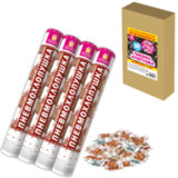 Хлопушка пневматическая 40 см "Рубли" 3+1 шт. В ПОДАРОК, бумажный наполнитель "купюры", ЗОЛОТАЯ СКАЗКА, 592086