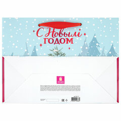 Пакет подарочный (1 шт.) новогодний, 27&times;11&times;20 см, с изображением СНЕГОВИКОВ и ГНОМОВ, ассорти, ЗОЛОТАЯ СКАЗКА, 592117