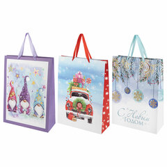 Пакет подарочный (1 штука) новогодний 33&times;13&times;45 см, &laquo;Artpaper XL&raquo;, ассорти, ЗОЛОТАЯ СКАЗКА, 592129