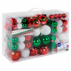 Шары ёлочные НАБОР 132 предмета &laquo;Red&Green&raquo;, красный/<wbr/>зеленый/<wbr/>белый, пластик, ЗОЛОТАЯ СКАЗКА, 592180