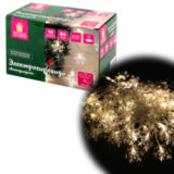 Электрогирлянда-нить комнатная "Снежинки" 10 м, 80 LED, теплый белый, USB, ЗОЛОТАЯ СКАЗКА, 592204