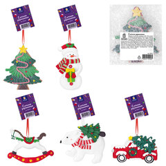 Украшение елочное (1 шт.) &laquo;Xmas Toys&raquo; 11&times;9,5 см, полимерная глина, ассорти 5 дизайнов, ЗОЛОТАЯ СКАЗКА, 592412