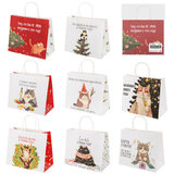 Пакет подарочный (1 штука), новогодний, 28х14х24 см "Котики", крафт, ассорти, ЗОЛОТАЯ СКАЗКА, 592433