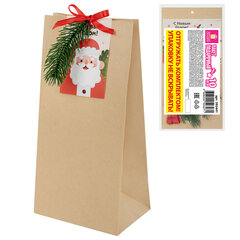 Пакет подарочный НАБОР 10 шт. новогодний, 12х8х24 см, "Magic gift", открытки, крафт, ЗОЛОТАЯ СКАЗКА, 592441