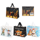 Пакет подарочный (1 шт.) новогодний, 26х13х32 см, "Love story", фольга, ассорти, ЗОЛОТАЯ СКАЗКА, 592445