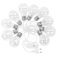 Электрогирлянда-нить комнатная 3 м, 100 LED, с насадками, вид: &laquo;Лампочки&raquo;, мультицветная, ЗОЛОТАЯ СКАЗКА, 592473
