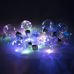 Электрогирлянда-нить комнатная 3 м, 100 LED, с насадками, вид: &laquo;Лампочки&raquo;, мультицветная, ЗОЛОТАЯ СКАЗКА, 592473