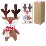 Украшение новогоднее интерьерное 23 см "Оленёнок в шарфе", полиэстер, ЗОЛОТАЯ СКАЗКА, 592510