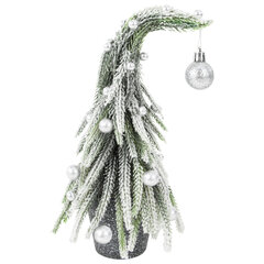 Ель новогодняя искусственная 25 см, &laquo;Елка-гном&raquo;, заснеженная с декором, литой ПЭТ, ЗОЛОТАЯ СКАЗКА, 592515