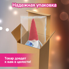 Украшение новогоднее интерьерное 70 см, дизайн "Гном Ворчун", телескопические ножки, полиэстер, ЗОЛОТАЯ СКАЗКА, 592522