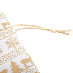Подарочный мешок (1 шт.) новогодний, 30&times;45 см, &laquo;X-Mas Pattern&raquo;, под лён, фольга, ЗОЛОТАЯ СКАЗКА, 592536