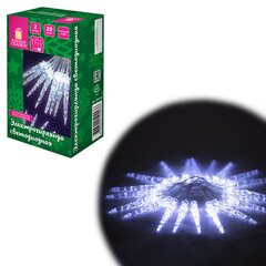Электрогирлянда-нить комнатная &laquo;Сосульки&raquo; 2 м, 20 LED, холодный белый, батарейки, ЗОЛОТАЯ СКАЗКА, 592561
