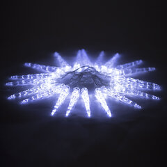 Электрогирлянда-нить комнатная 2 м, 20 LED, с насадками, вид: &laquo;Сосульки&raquo;, холодный белый, на батарейках, ЗОЛОТАЯ СКАЗКА, 592561