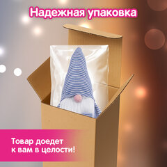 Украшение новогоднее интерьерное, 63 см, дизайн "Гном в костюме", полиэстер, пенопласт, ЗОЛОТАЯ СКАЗКА, 592568
