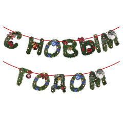 Гирлянда новогодняя &laquo;С Новым Годом&raquo;, 11 букв, 10&times;15 см, картон, 2 м лента, ЗОЛОТАЯ СКАЗКА, 592586