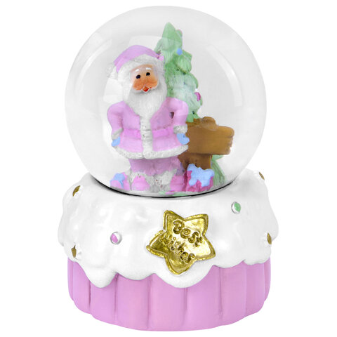 Снежный шар "Sweet Xmas" диаметр 45 мм, полистоун/стекло, 4 дизайна ассорти, ЗОЛОТАЯ СКАЗКА, 592596