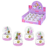 Снежный шар "Sweet Xmas" диаметр 45 мм, полистоун/стекло, 4 дизайна ассорти, ЗОЛОТАЯ СКАЗКА, 592596