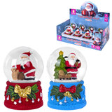 Снежный шар "Дед Мороз" диаметр 65 мм, полистоун/стекло, 2 дизайна ассорти, ЗОЛОТАЯ СКАЗКА, 592598