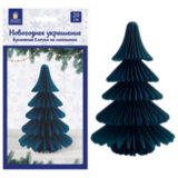 Украшение новогоднее интерьерное из бумаги, "Елочка", 20 см, изумрудный цвет, ЗОЛОТАЯ СКАЗКА, 592600