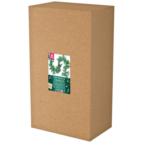 Гирлянда хвойная, длина 270 см, диаметр 20 см, "Хмаs Time", ПВХ, ЗОЛОТАЯ СКАЗКА, 592602