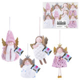 Украшение елочное 16 см, "Принцесса", полиэстер, ассорти 4 дизайна, ЗОЛОТАЯ СКАЗКА, 592608