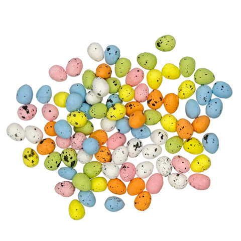 Декорация пасхальная 1,8 см "Яйца", НАБОР 100 штук, пенопласт, разноцветные, ЗОЛОТАЯ СКАЗКА, 592635