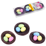 Декорация пасхальная 7 см "Гнездо", КОМПЛЕКТ 3 штуки, пластик, ЗОЛОТАЯ СКАЗКА, 592639