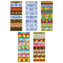 Термоплёнка пасхальная, 5 дизайнов ассорти по 7 штук на пленке, 0649, 0656, 0658, 0665, 0666