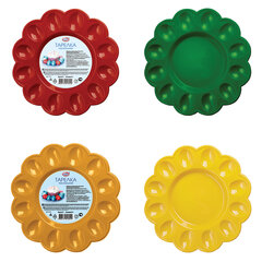 Подставка пасхальная для кулича и яиц, диаметр 23,5 см, 12 яиц, пластик, цвет ассорти, 42976