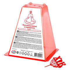 Пасочница пасхальная для приготовления творожной пасхи 465 г, с подсвечником, рецептом, пластик 34108