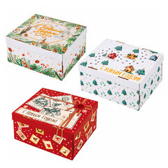 Коробка самосборная подарочная новогодняя (1 шт.), 31,2&times;25,6&times;16,1 см, &laquo;Ассорти №2&raquo;, ЗОЛОТАЯ СКАЗКА, 592819