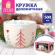 Кружка новогодняя 500 мл с изображением елочек, 12х9 см, доломит, ЗОЛОТАЯ СКАЗКА, 592946