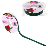 Лента БАРХАТНАЯ упаковочная для декора, подарков и рукоделия, 10 мм х 5 м, изумруд, ЗОЛОТАЯ СКАЗКА, 592969