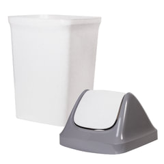 Ведро мусорное с КРЫШКОЙ (качающейся) 50 литров,&laquo;СВИНГ&raquo;, 73&times;40&times;35 см, серое, IDEA, М 2464